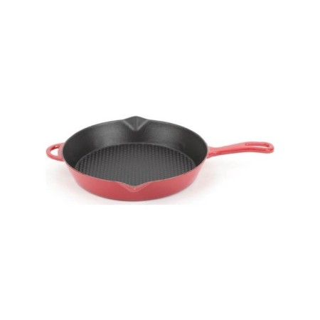 Sürel Mat Emayeli 28 Cm Kırmızı Yardımcı Kulplu Döküm Tava