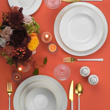 Kütahya Porselen INBNKL53YT20 Incı Bone Yuvarlak 12 Kişilik 53 Parça Yuvarlak Yemek Takımı