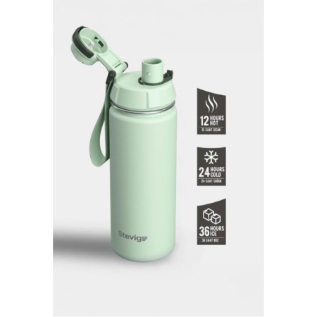 Stevıg 1 Hand Leak Proof Sızdırmaz Çelik Termos 500 Ml Smoke Green ST-221