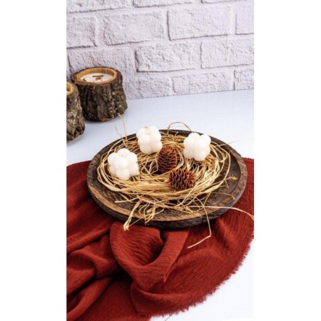 Bambum Patrin Yuvarlak Küçük Tabak B1617