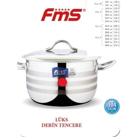 Fms Çelik Lüx Derin Tencere 26 Cm 1005