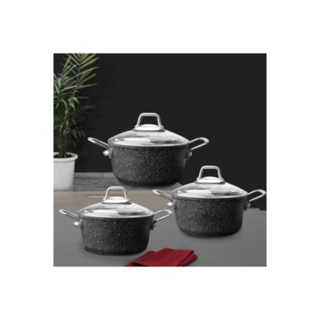 Falez Black Lıne 6 Parça Midi Tencere Takımı BLN 3018