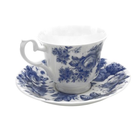 Roy Kirkham Blue Chintz Çay Fincan ve Tabağı