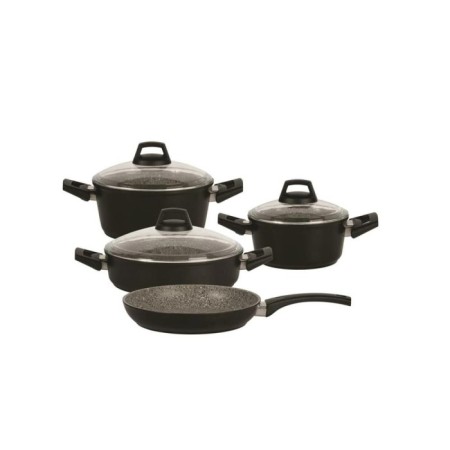 Hisar Etna Multi 7 Parça Siyah Tencere Seti