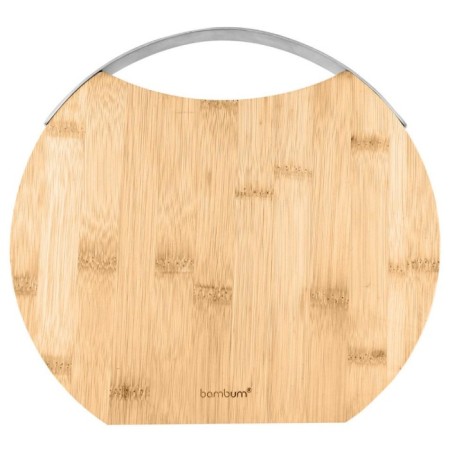 Bambum Zoe Çelik Kulplu Kesme Tahtası Yuvarlak Büyük B6021