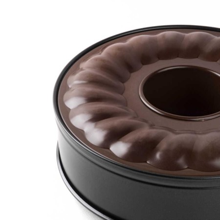 Tantitoni Kahverengi Tabanlı Kelepçeli Tüplü Kek Kalıbı 26 Cm SK90226KAH