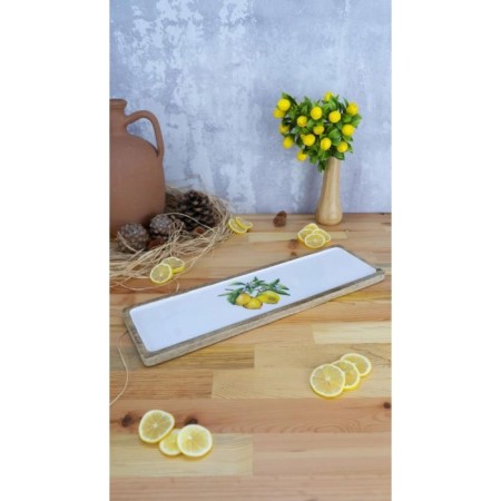 Bambum Kangura Dikdörtgen Tepsi Limon Büyük B5985