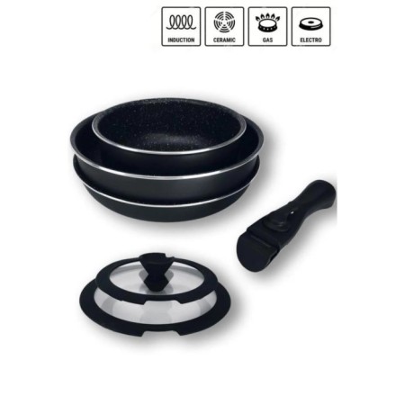 Winterbach İdeal 6 Parça Tencere Takımı Siyah SP100