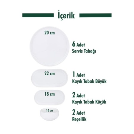 Bambum Vera 6 Kişilik 11 Parça Kahvaltı Takımı B5331