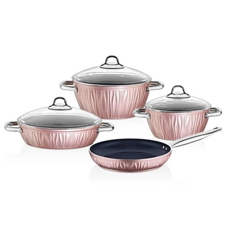 Falez Markiz 7 Parça Tencere Takımı Rose MKZ1004
