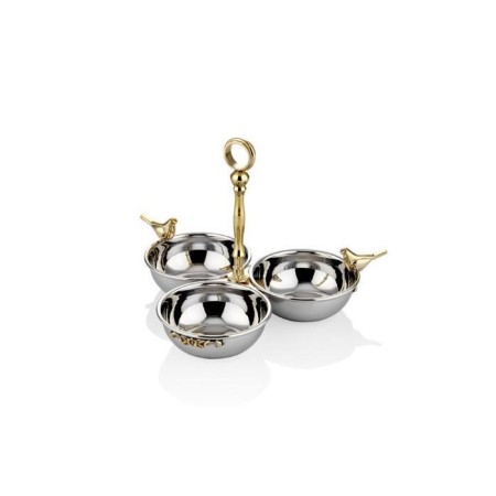 Lamedore Black Pearl Kuşlu 3'Lü Dekoratif Kase 1MG-99