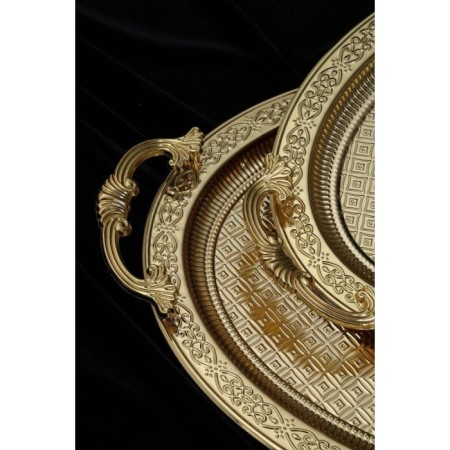 Arow Rossi Küçük Oval Gold Tepsi TR-3695-1