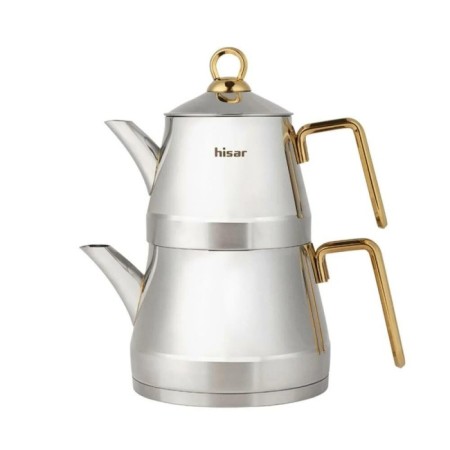 Hisar Orlando Midi Titanyum Gold Metal Kulp Çaydanlık