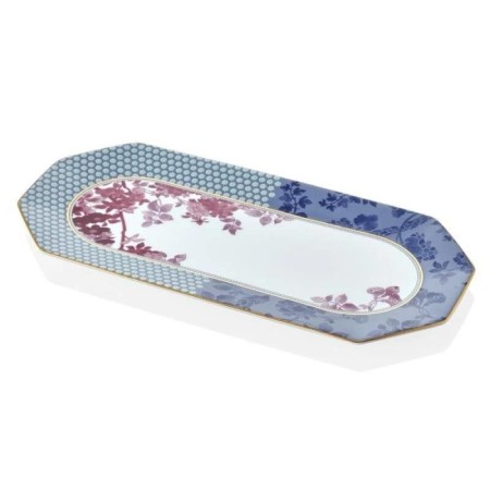 Tea Delight Regency Damask Büyük Kayık Tabak Kontrast 33 Cm 5DDC-B10150RD1