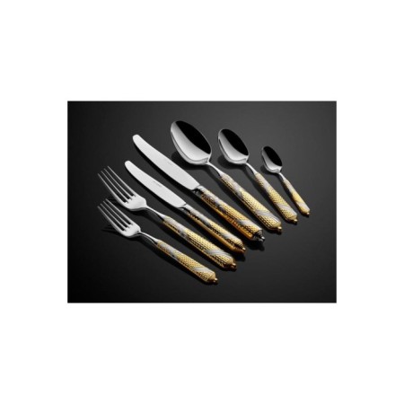 Joy Carmen Embossed Gold Dekorlu 12 Kişilik 89 Parça Çatal Kaşık Bıçak Takımı 1CHJ-003G