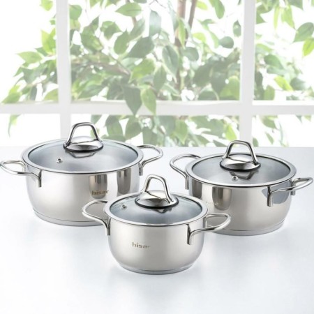 Hisar Teos Metal Saplı Mini 6 Parça Tencere Seti