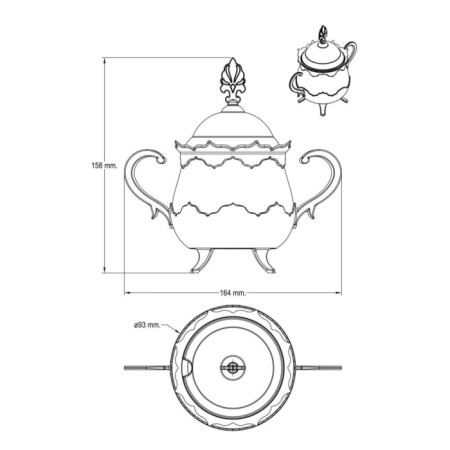 Busem Porselen Yuvarlak Şekerlik Parlak Siyah 13-004-SK-19
