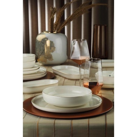 Kütahya Porselen BNMOD26YT20 Bone Moderna Altın 6 Kişilik 26 Parça Yemek Takımı