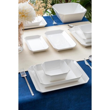 Acar Lexı Sılver 6 Kişilik 29 Parça Kare Yemek Takımı PORWM-05376