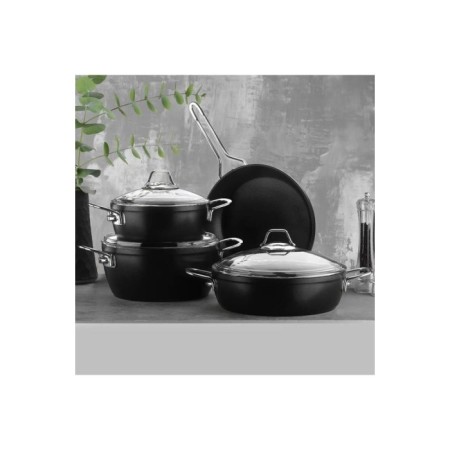 Kütahya FLR07TSGRNSYH Flora 7 Parça Tencere Takımı Siyah