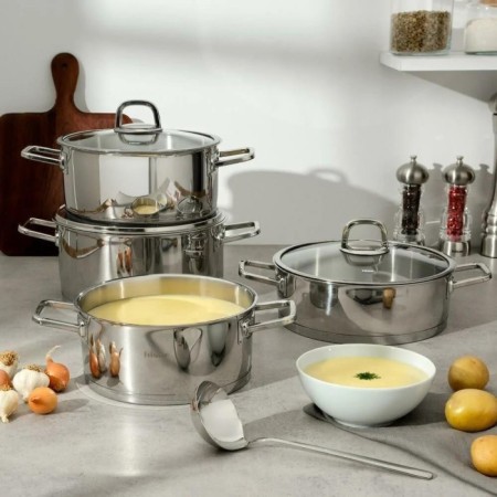 Hisar Rio Metal 8 Parça Tencere Takımı Z-Cam Kapak