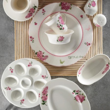 Kütahya Porselen BNOLY36KH4209829 Bone Olympos 6 Kişilik 36 Parça Yuvarlak Kahvaltı Takımı