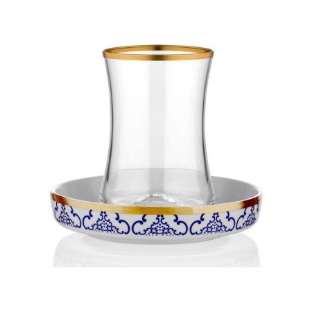 Koleksiyon Tiryaki Karo Çiçek 6 Kişilik 12 Parça Çay Takımı (40716)