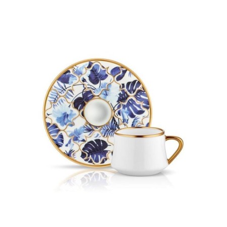 Koleksiyon Sufi Amazon Mavi 6 Kişilik 12 Parça Çay Fincanı Takımı (41496)