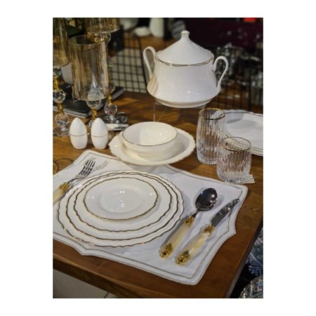 Royal London Buckingham Palace Gold 12 Kişilik 85 Parça Yuvarlak Yemek Takımı RL01-114