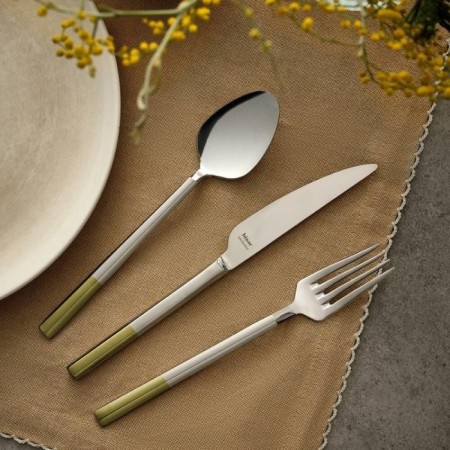 Hisar Milano Gold Yarım Dekorlu 12 Kişilik 84 Parça Çatal Kaşık Bıçak Takım