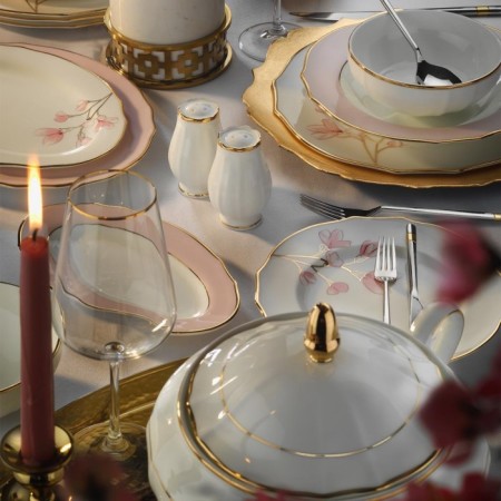 Evaliza Poetica Buket Pembe 12 Kişilik 61 Parça Yemek Takımı (22510)