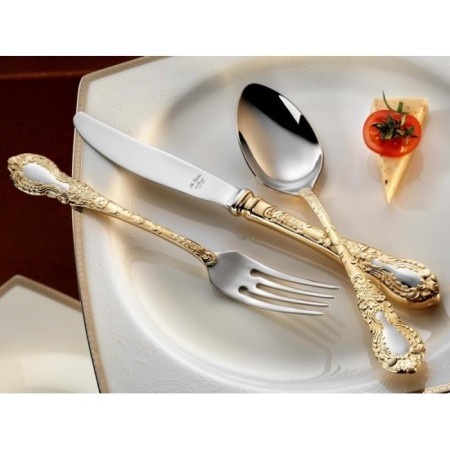 Aryıldız Çırağan Prestige Plus Gold 89 Parça 12 Kişilik Çatal Kaşık Bıçak Takımı