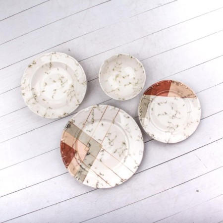 Tulu Gionna 6 Kişilik 24 Parça Yemek Takımı Liana Form