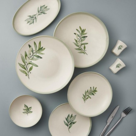 Güral Porselen GBSATN30YTR2997 Atına 6 Kişilik 30 Parça Yemek Takımı Reaktıf