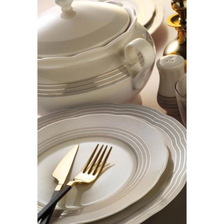 Kütahya Porselen BNOLY62YT43012240 Bone Olympos 12 Kişilik 62 Parça Yemek Takımı