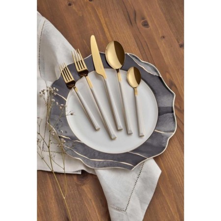 Neva Lilyum Gold 6 Kişilik 30 Parça Çatal Kaşık Bıçak Takımı N3266