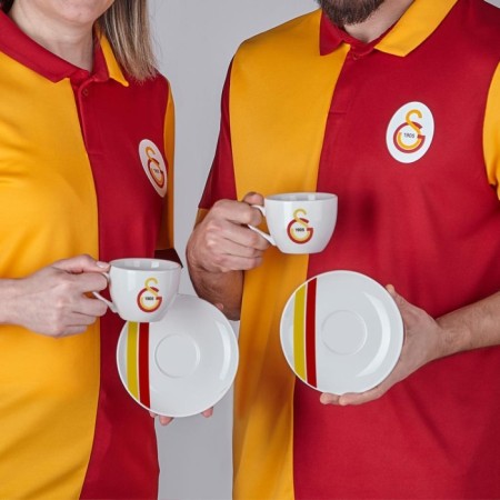 Neva Galatasaray Lisanslı Çizgili 2'Li Çay Fincan Takımı N3473