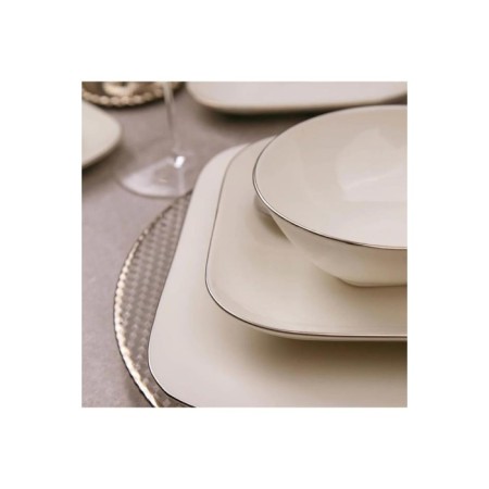 Kütahya Porselen BNMNS51YT220 Bone Minas Platin 12 Kişilik 51 Parça Yemek Takımı