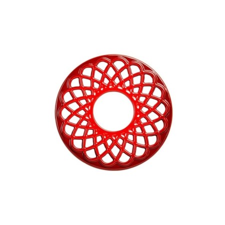 Parlak Mat Emayeli Degrade Kırmızı Yuvarlak Nihale 20 Cm