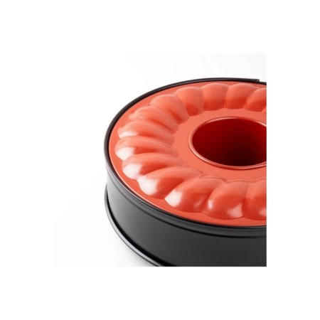 Tantitoni Kırmızı Tabanlı Kelepçeli Tüplü Kek Kalıbı 26 Cm SK90226K