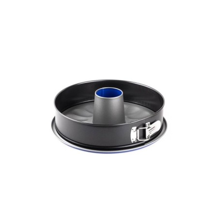 Tantitoni Mavi Silver Tabanlı Kelepçeli Tüplü Kek Kalıbı 28 Cm SK90228M