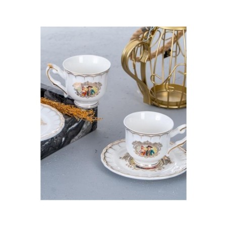 Acar Alessıa 2'Li Porselen Kahve Fincan Takımı GRN-05026