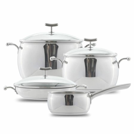 Sılampos Yumı Glass 7 Parça Çelik Tencere Takımı Cam Kapaklı 003W47T4