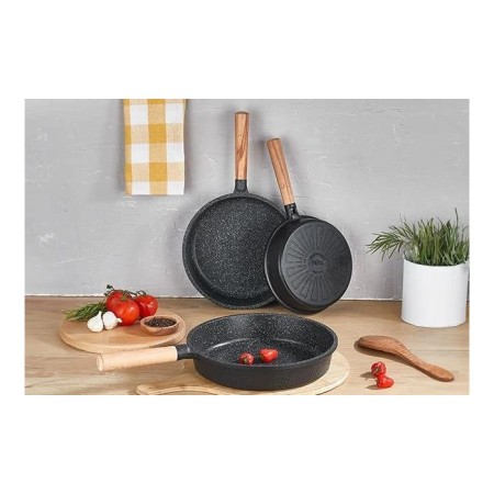 Falez Black Line 3'Lü Döküm Tava Seti BLN3067