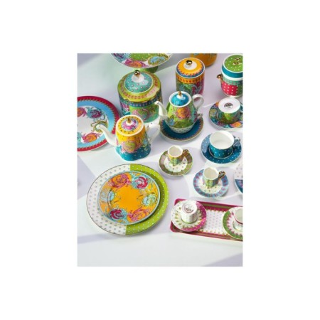 LuckyArt Estelle Bone 2'Li Tepsili Kahve Fincan Seti LYHD565