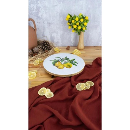 Bambum Kangura Dönen Sunum Tabağı Limon B5975