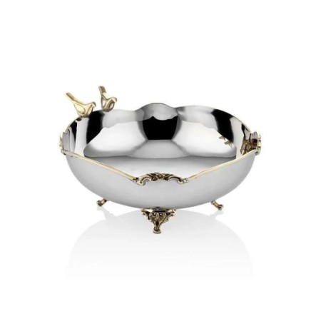 Lamedore Black Pearl Kuşlu Geniş Büyük Boy Dekoratif Kase 1MG-97