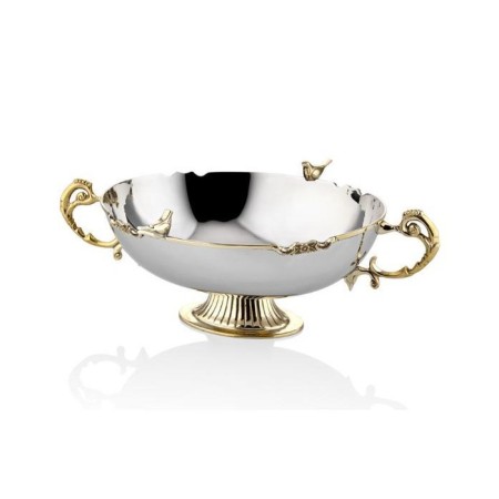 Lamedore Black Pearl Kuşlu Kulplu Dekoratif Kase 1MG-98