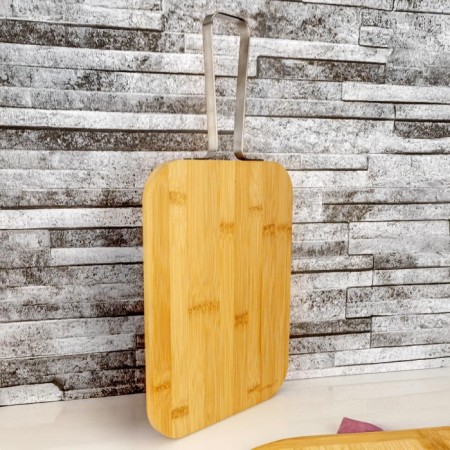 Bambum Zoe Çelik Saplı Kesme Tahtası Orta B6027