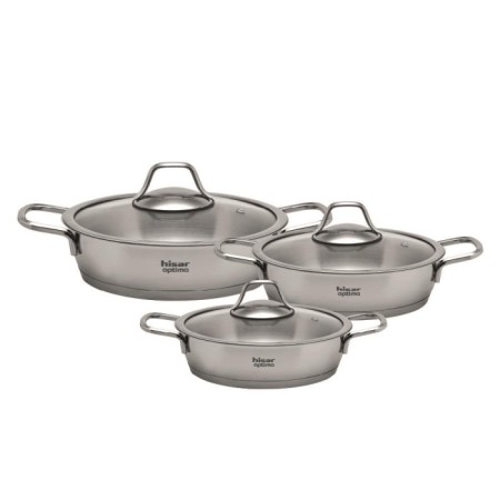 Hisar Optima Bergama 6 Parça Çelik Sahan Seti